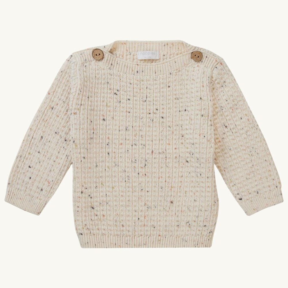 NWT - Organic speckled cream sweater​​​​